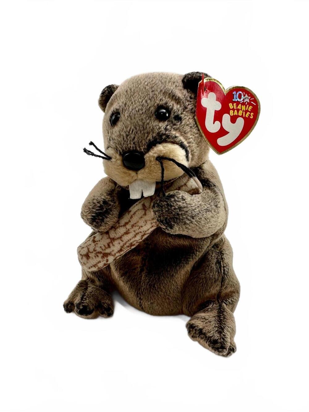 Vintage 2003 TY Beanie Baby Lumberjack the Beaver 8"